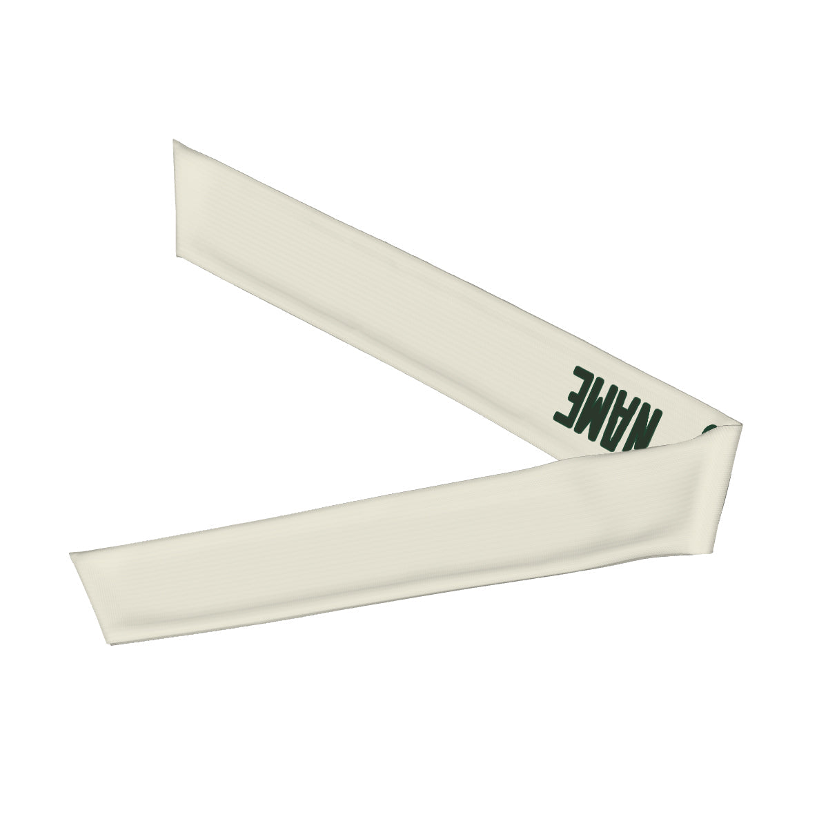 Custom Cream Dark Green Headband