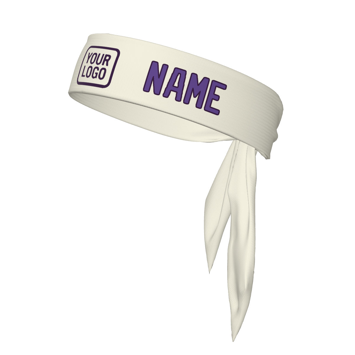 Custom Cream Light Purple Headband