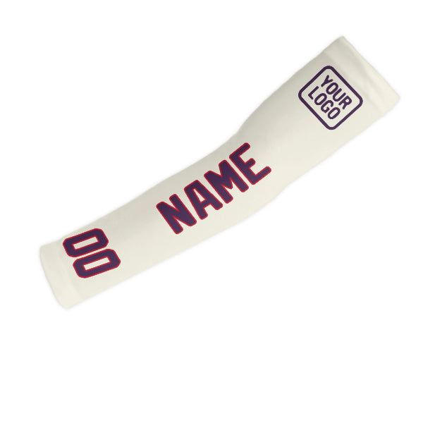 Custom Cream Purple Arm Sleeve