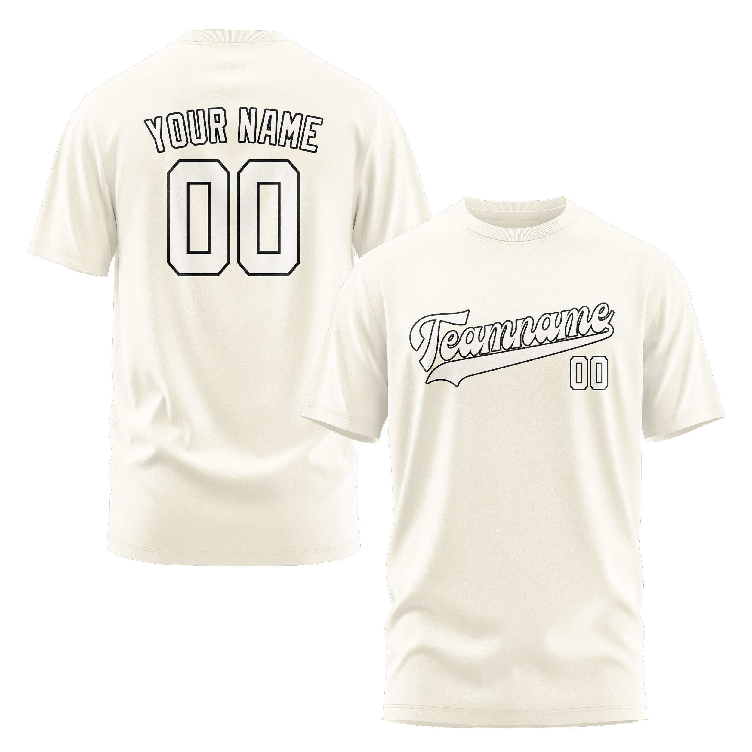 カスタムクリームホワイトTシャツ