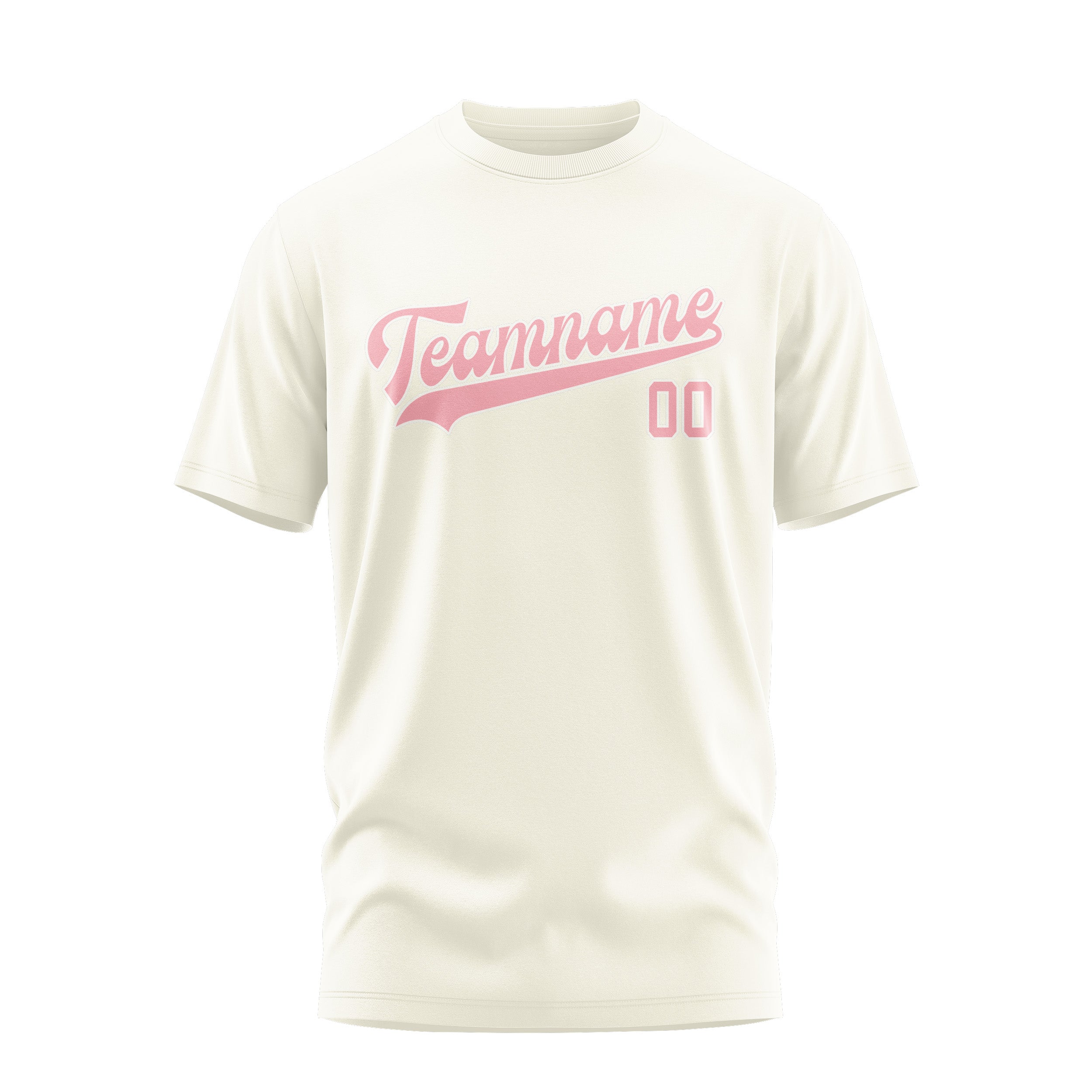 カスタムクリームライトピンクTシャツ