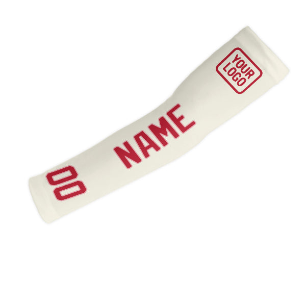 Custom Cream Red Arm Sleeve