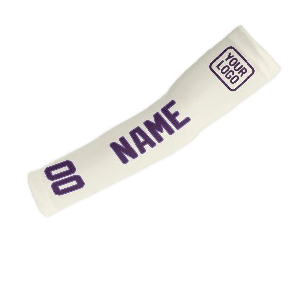 Custom Cream Purple Arm Sleeve