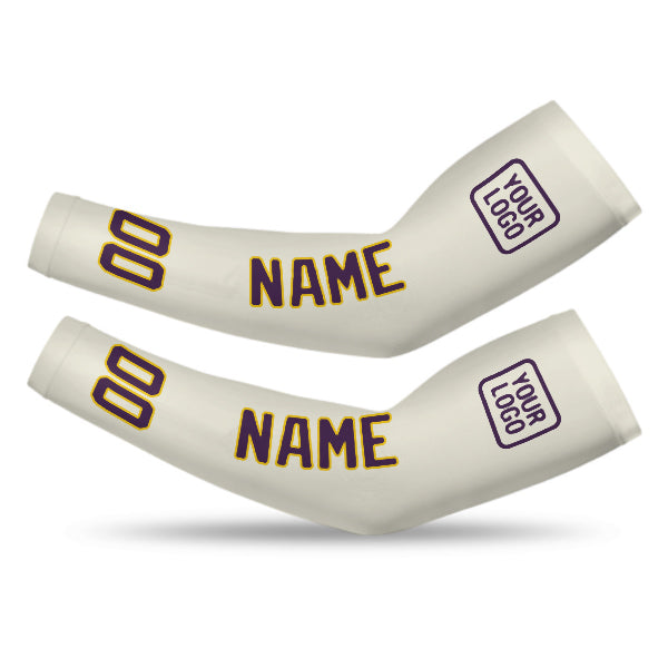 Custom Cream Purple Arm Sleeve