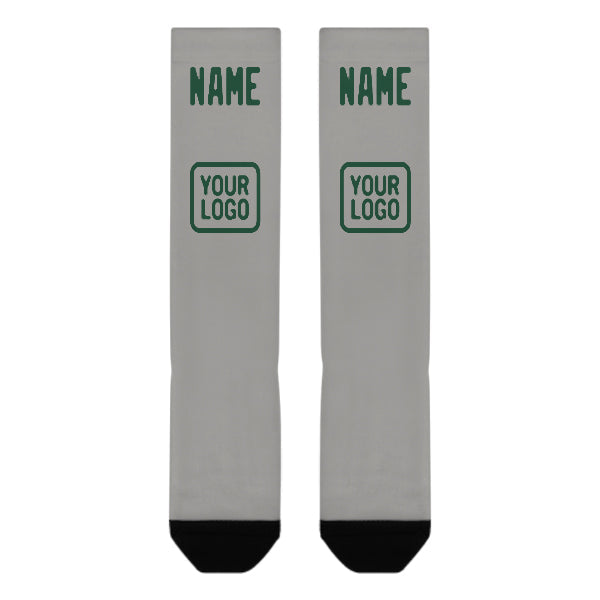 Custom Gray Green Knee-High Sock
