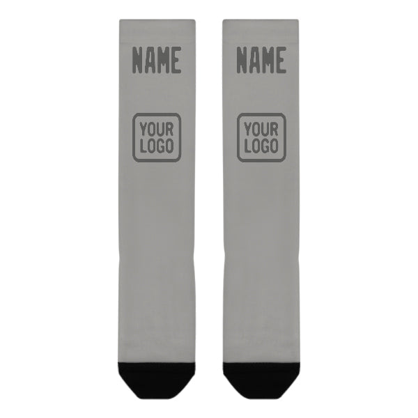 Custom Gray Dark Grey Knee-High Sock