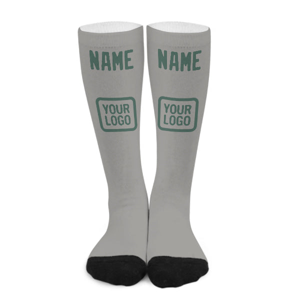 Custom Gray Blue Green Knee-High Sock