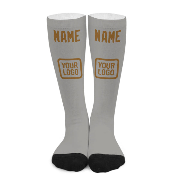 Custom Gray Khaki Knee-High Sock