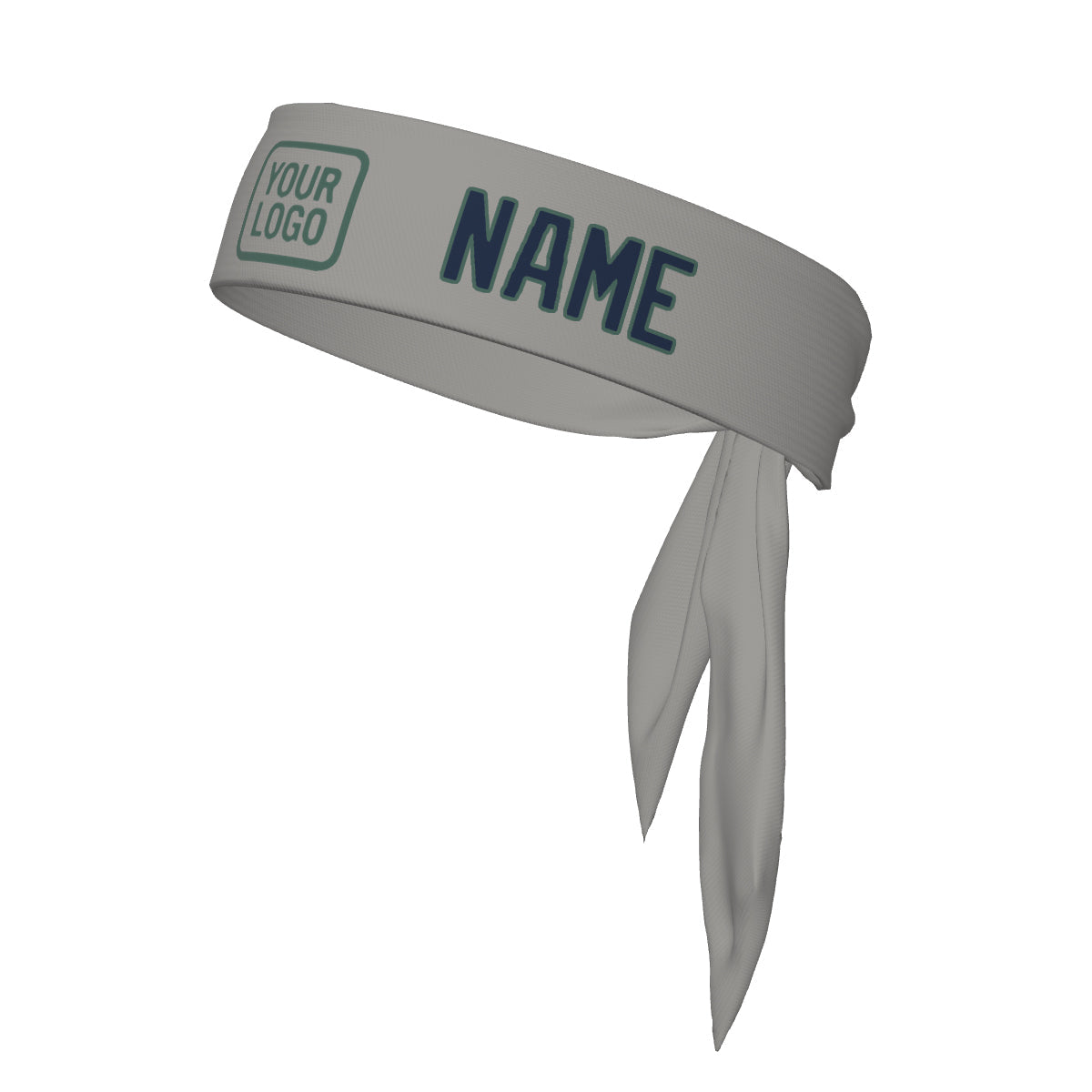 Custom Gray Blue Headband