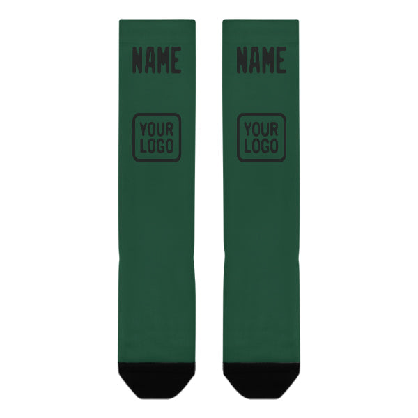 Custom Green Black Knee-High Sock
