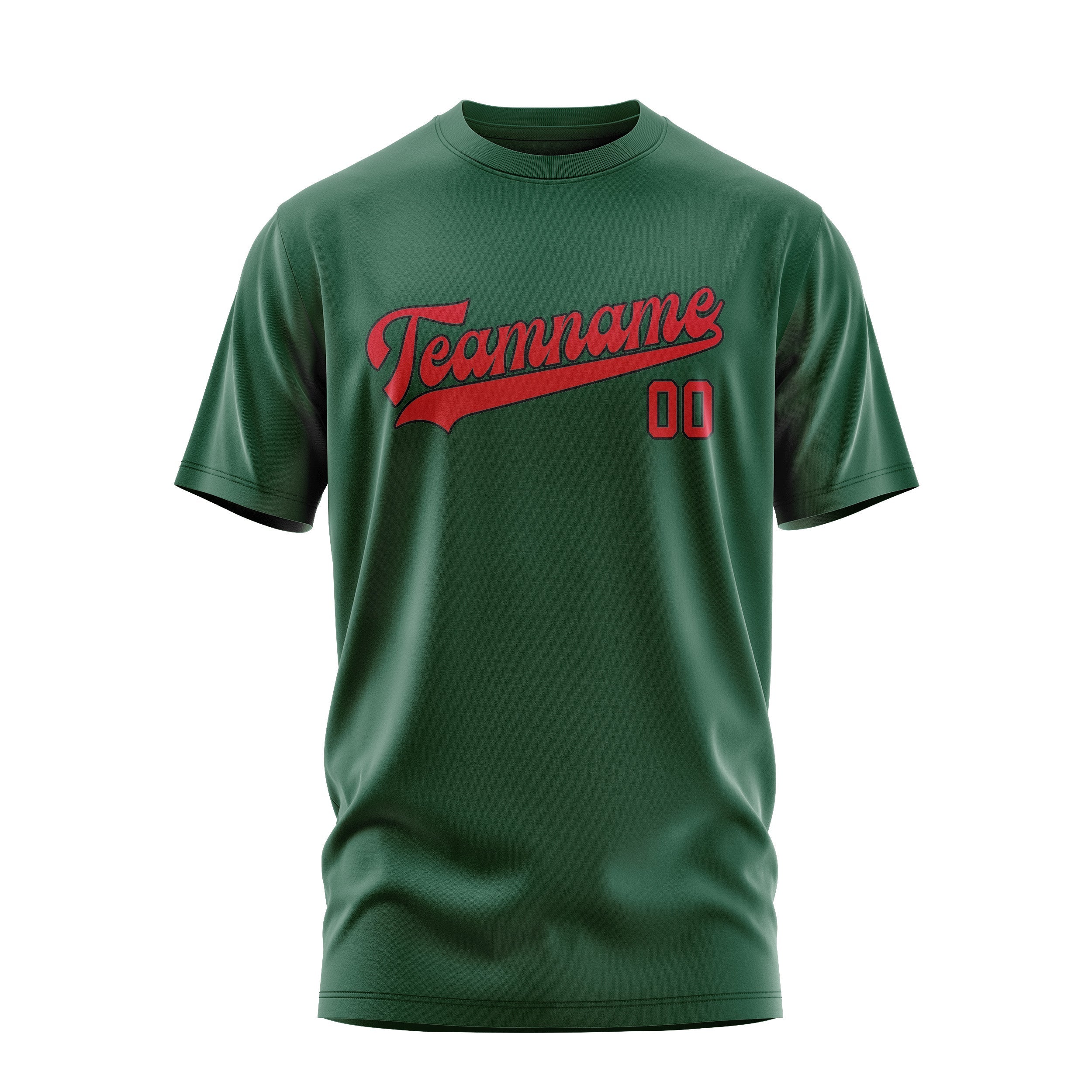 カスタムグリーンレッドTシャツ