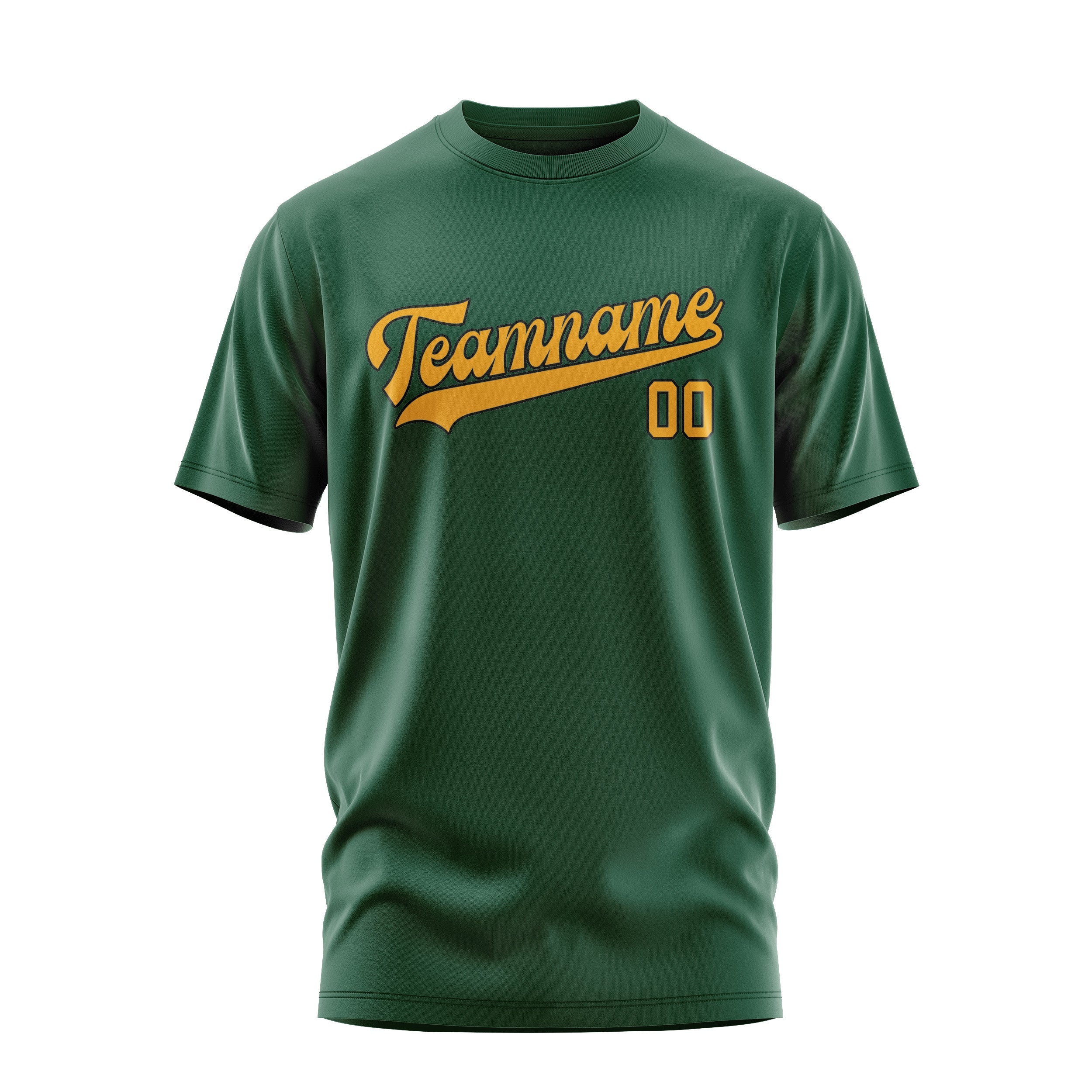カスタムグリーンイエローTシャツ