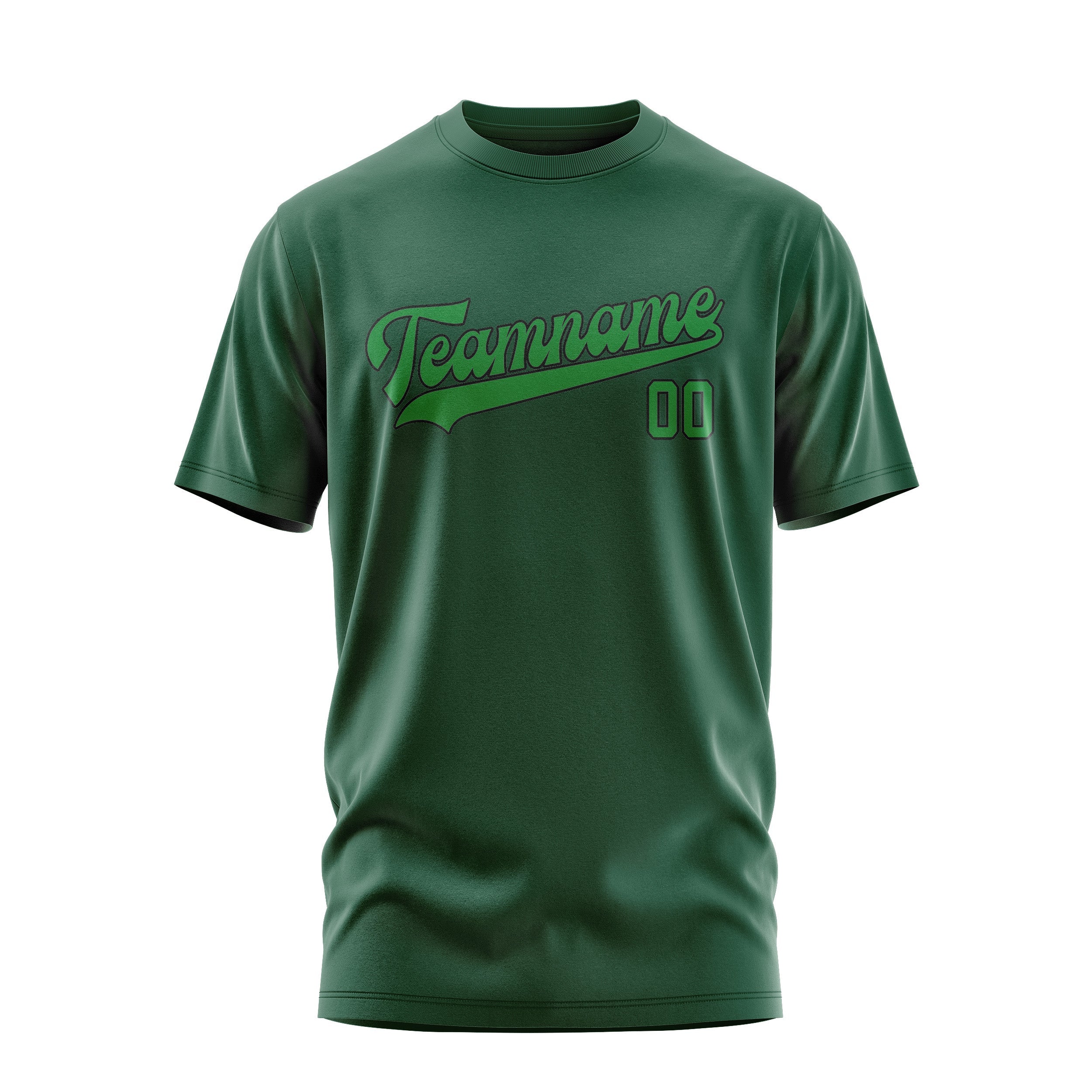 カスタムグリーンエメラルドグリーンTシャツ