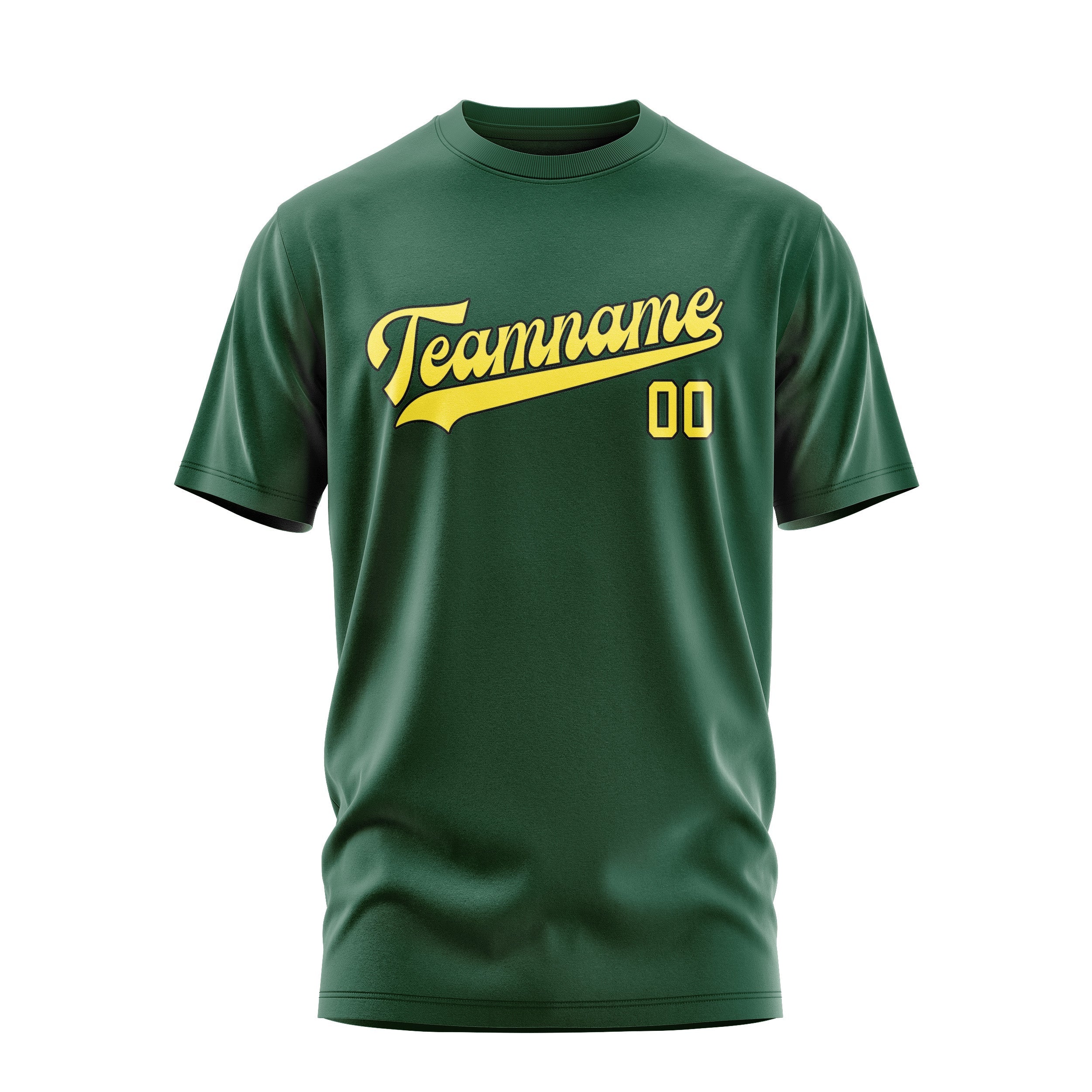 カスタムグリーンライトイエローTシャツ