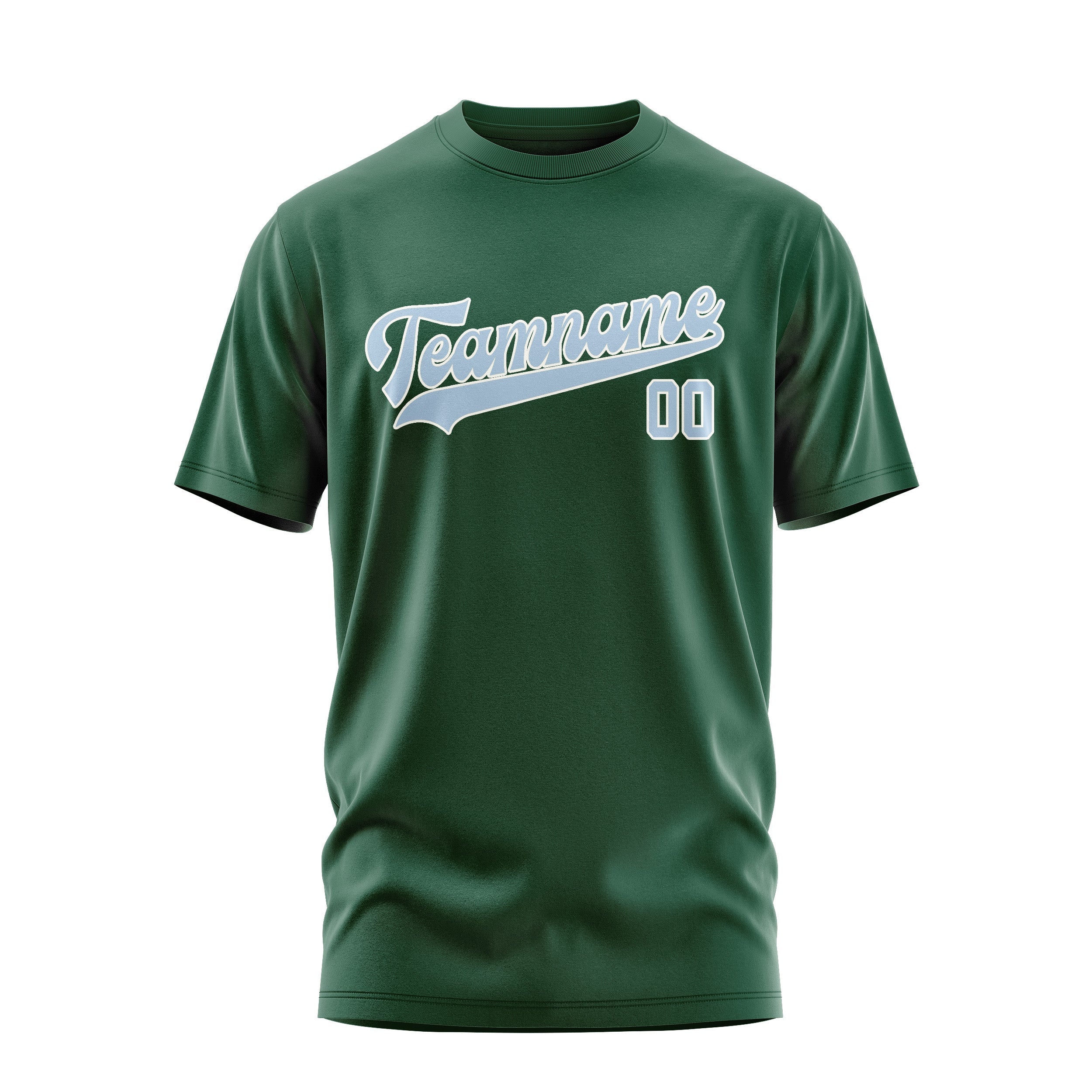 カスタムグリーンライトブルーTシャツ