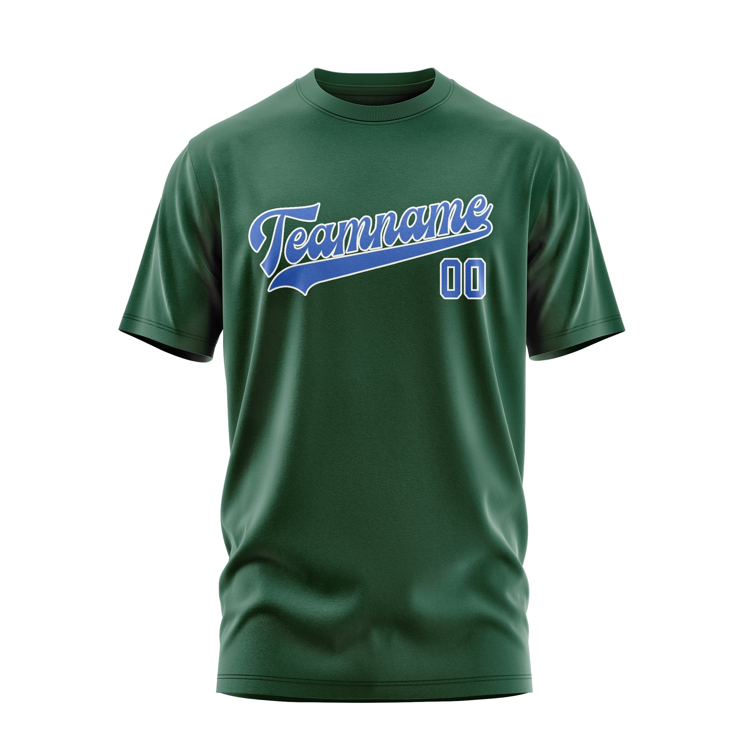 カスタムグリーンスカイブルーTシャツ