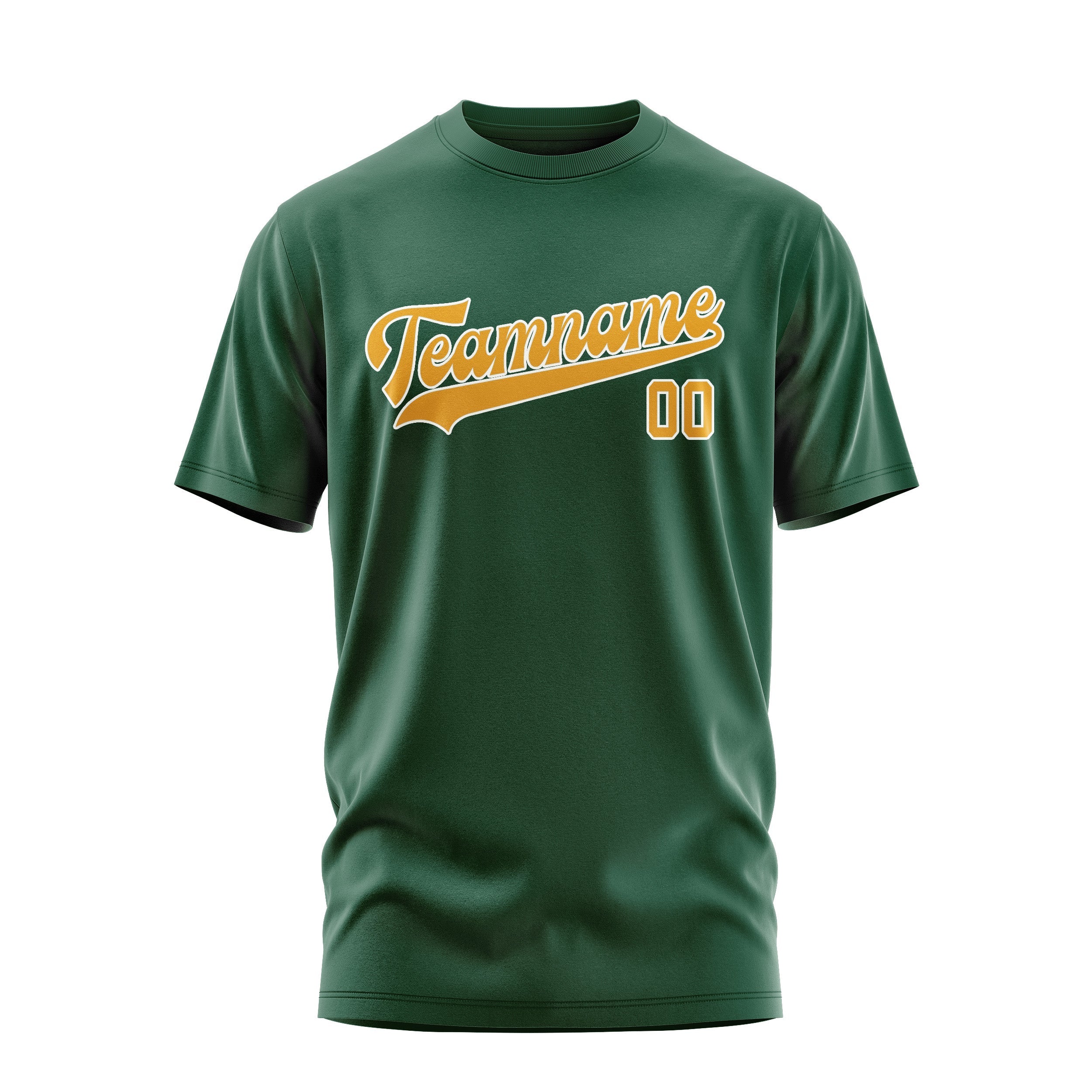 カスタムグリーンイエローTシャツ