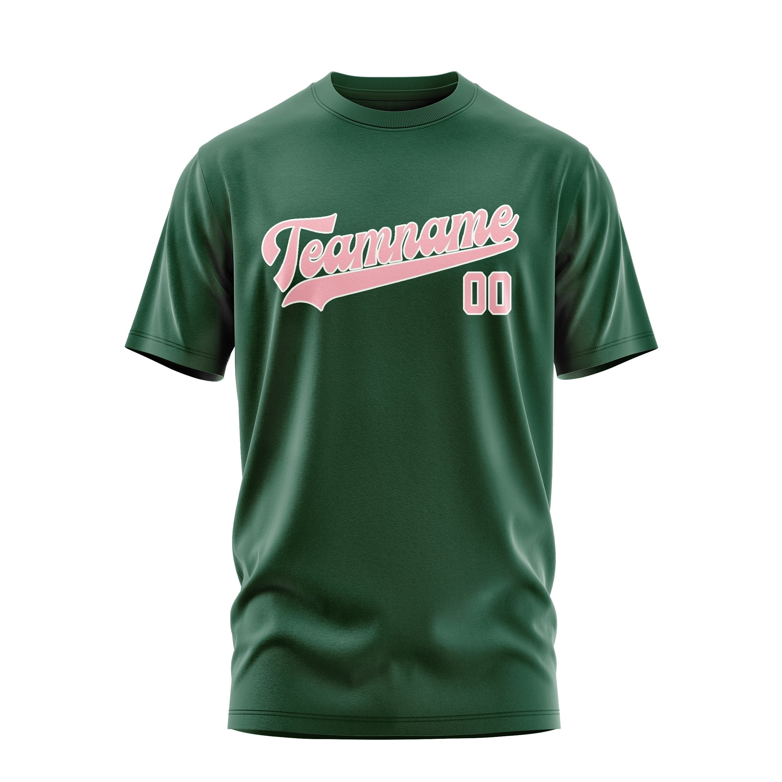 カスタムグリーンライトピンクTシャツ