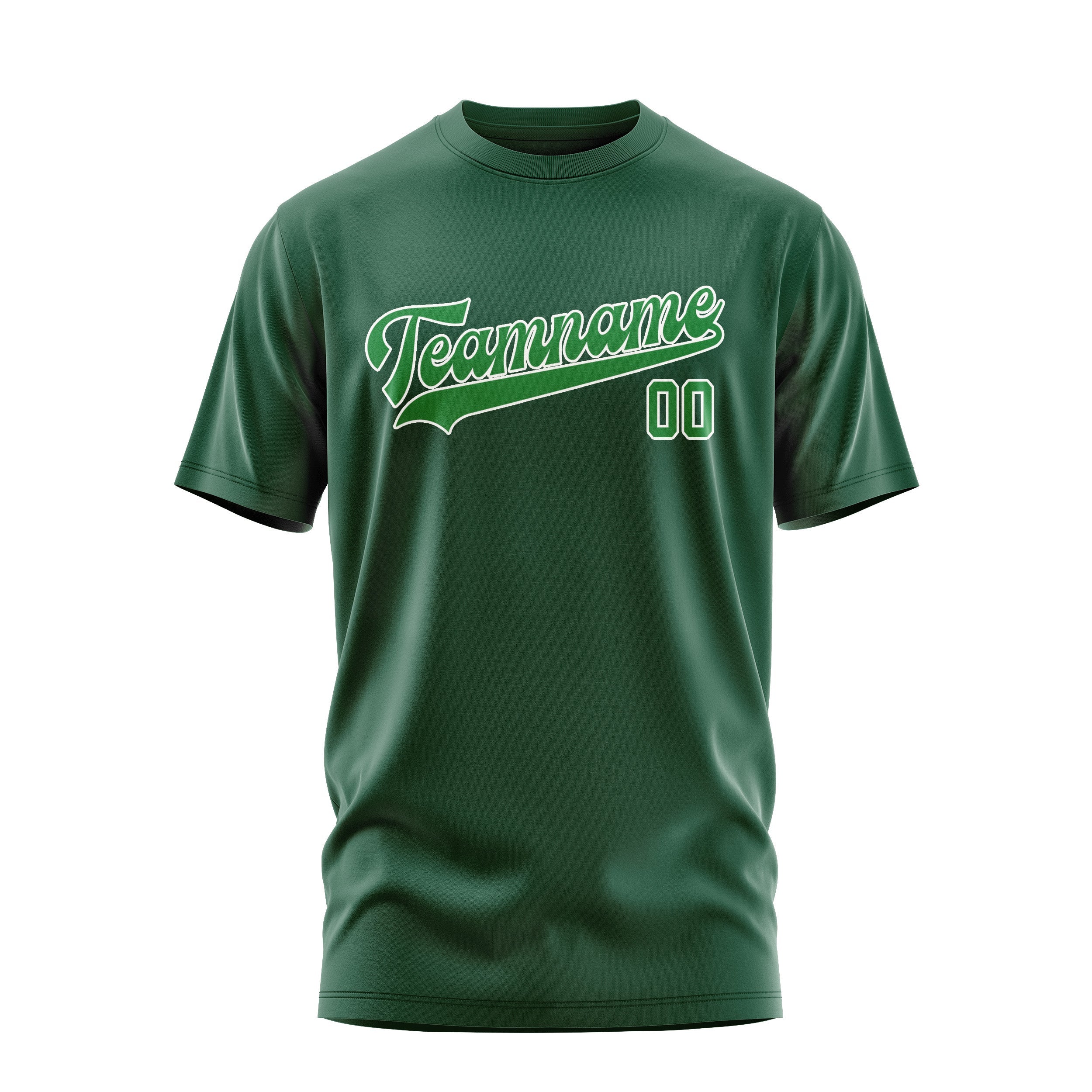 カスタムグリーンエメラルドグリーンTシャツ