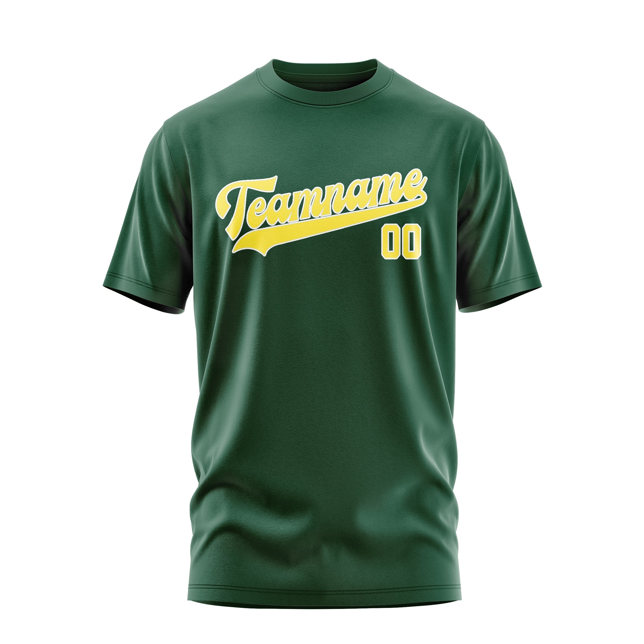 カスタムグリーンライトイエローTシャツ