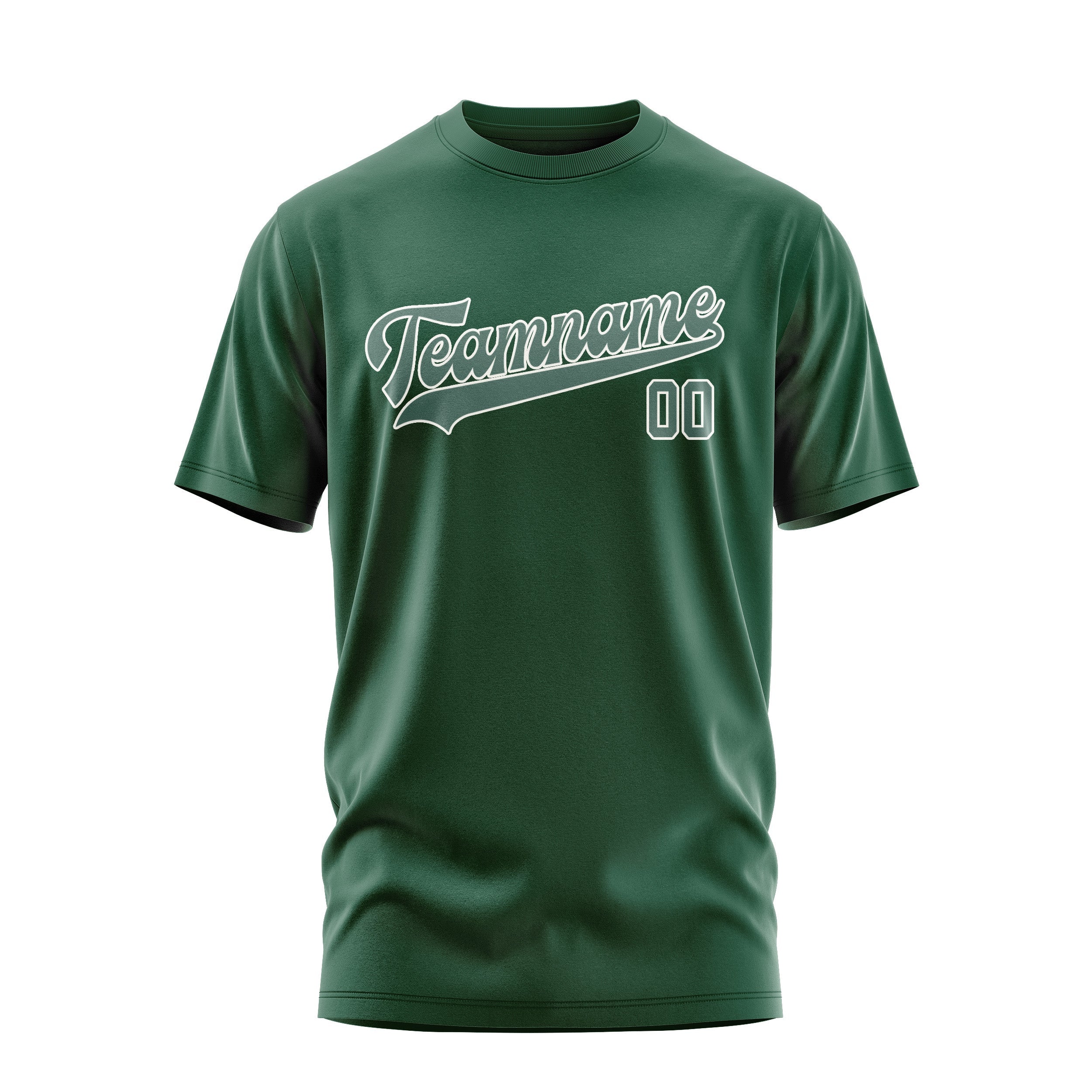 カスタムグリーンブルーグリーンTシャツ