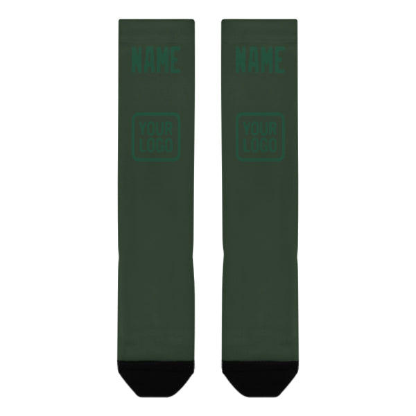 Custom Dark Green Green Knee-High Sock