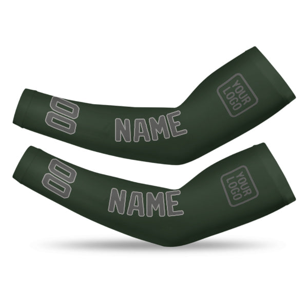 Custom Dark Green Dark Grey Arm Sleeve