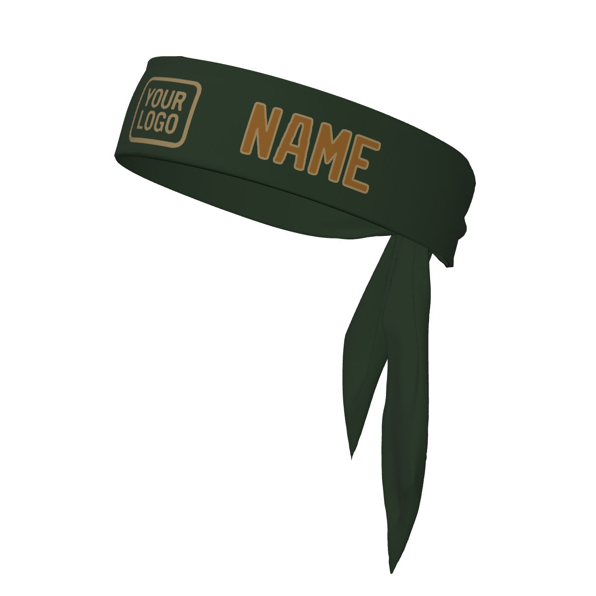 Custom Dark Green Khaki Headband