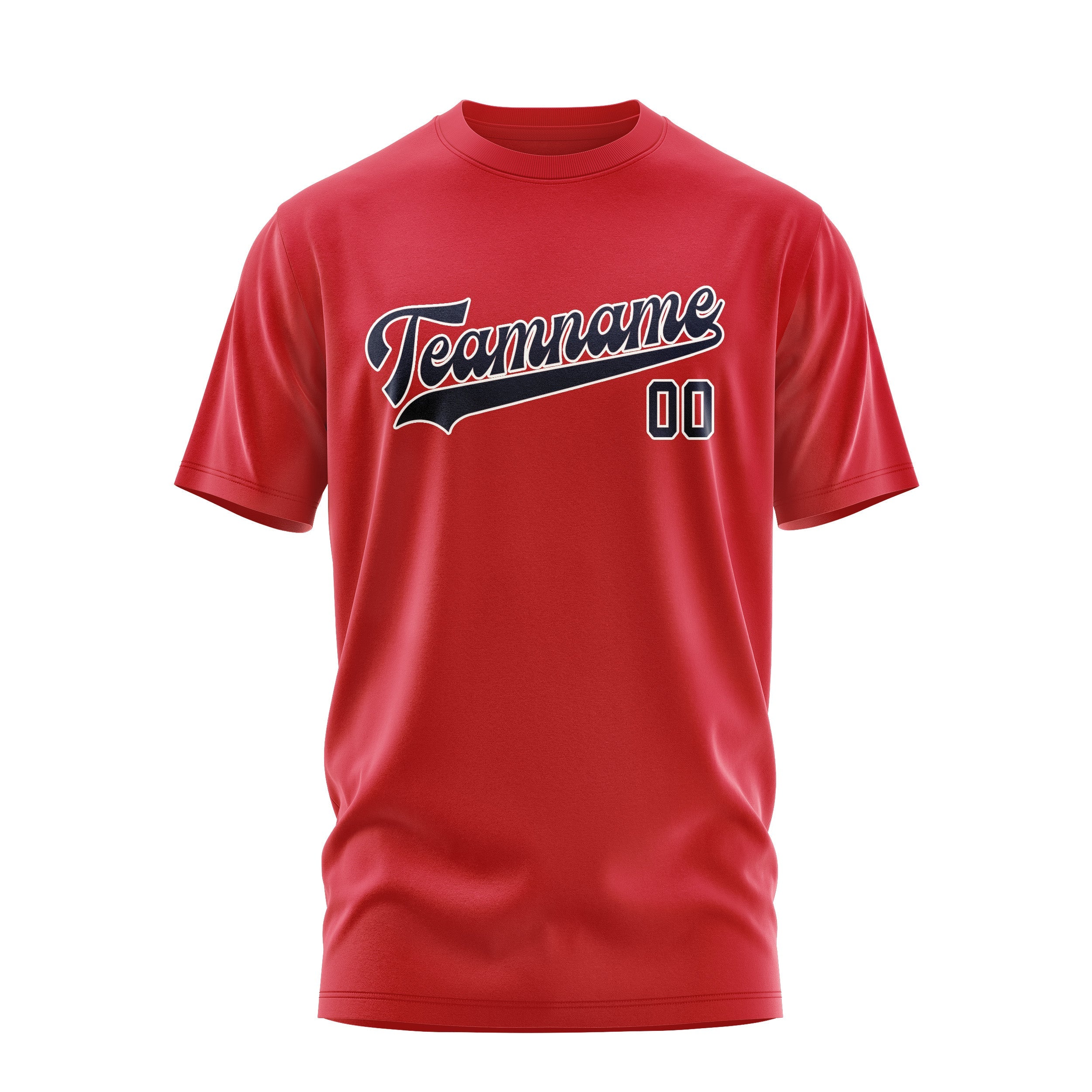 カスタムレッドネイビーTシャツ