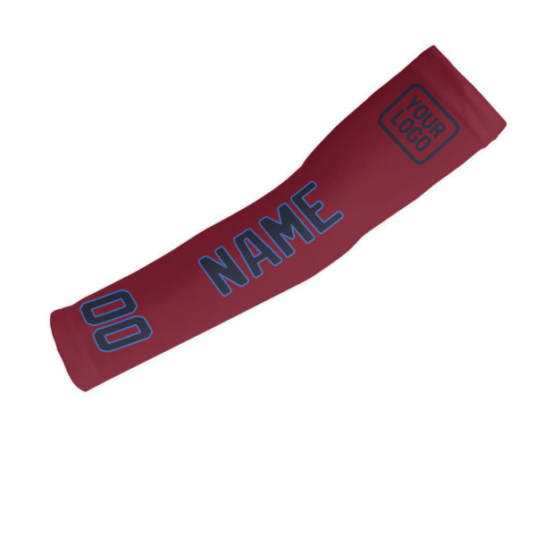 Custom Crimson Red Navy Arm Sleeve