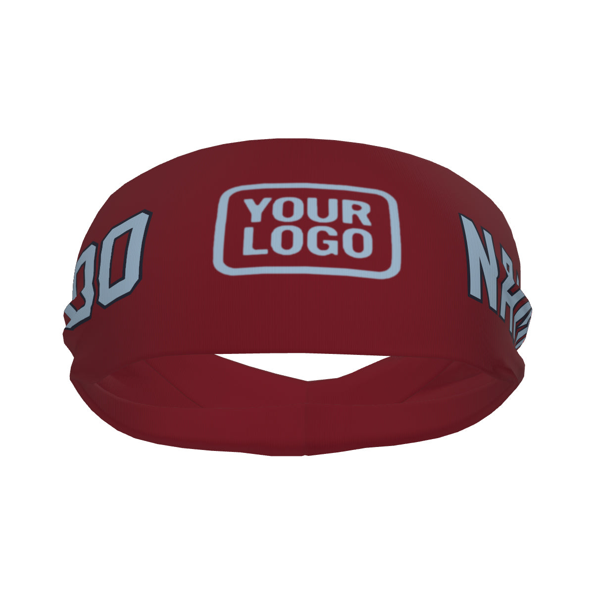 Custom Crimson Red Light Blue Sports headband