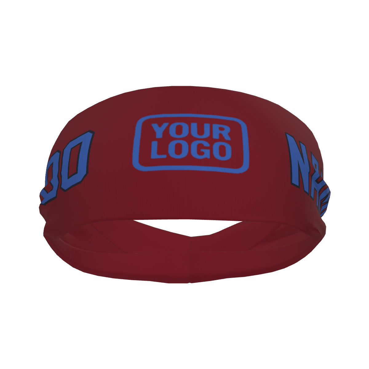 Custom Crimson Red Sky Blue Sports headband
