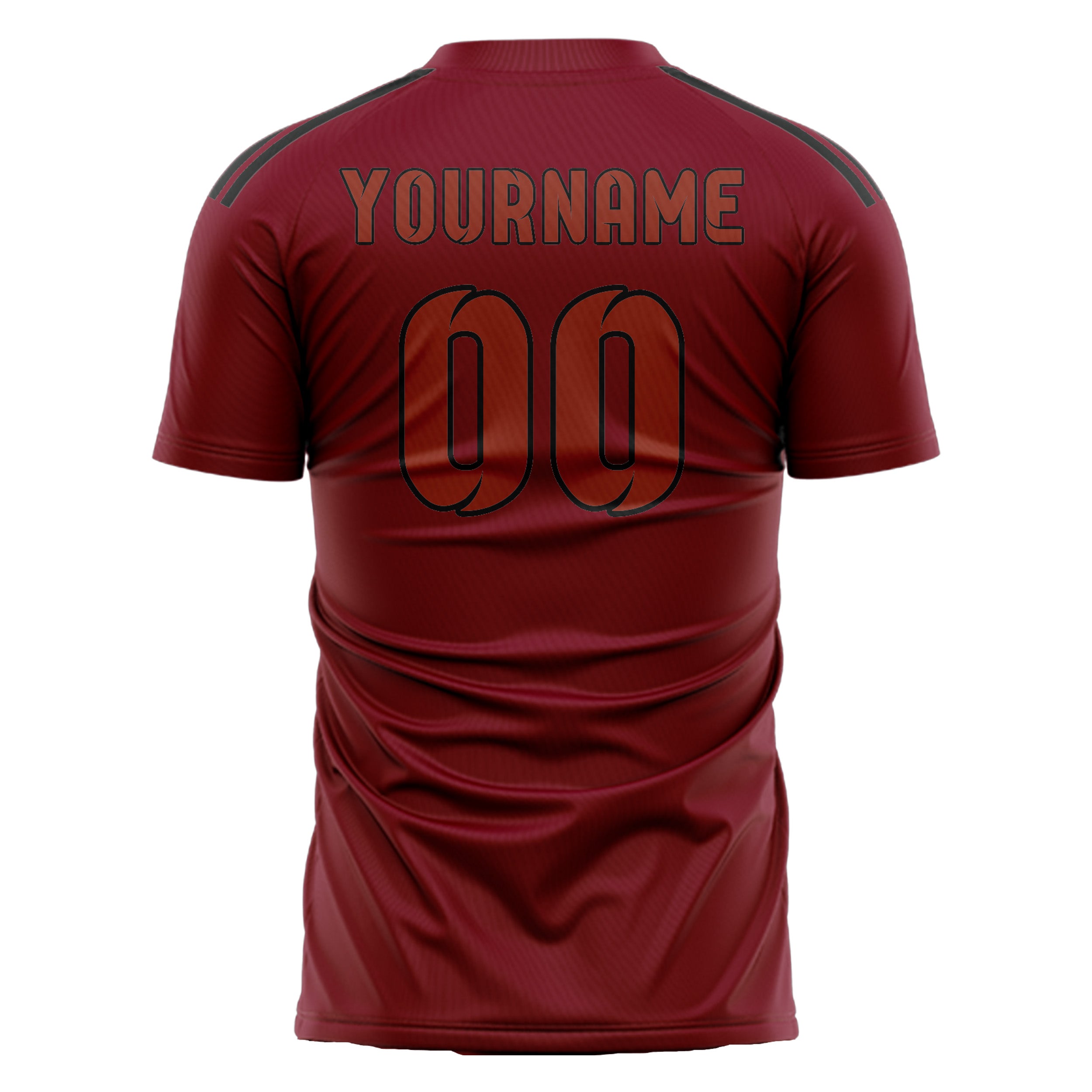 カスタムクリムゾンレッドコーラルレッドサッカージャージ