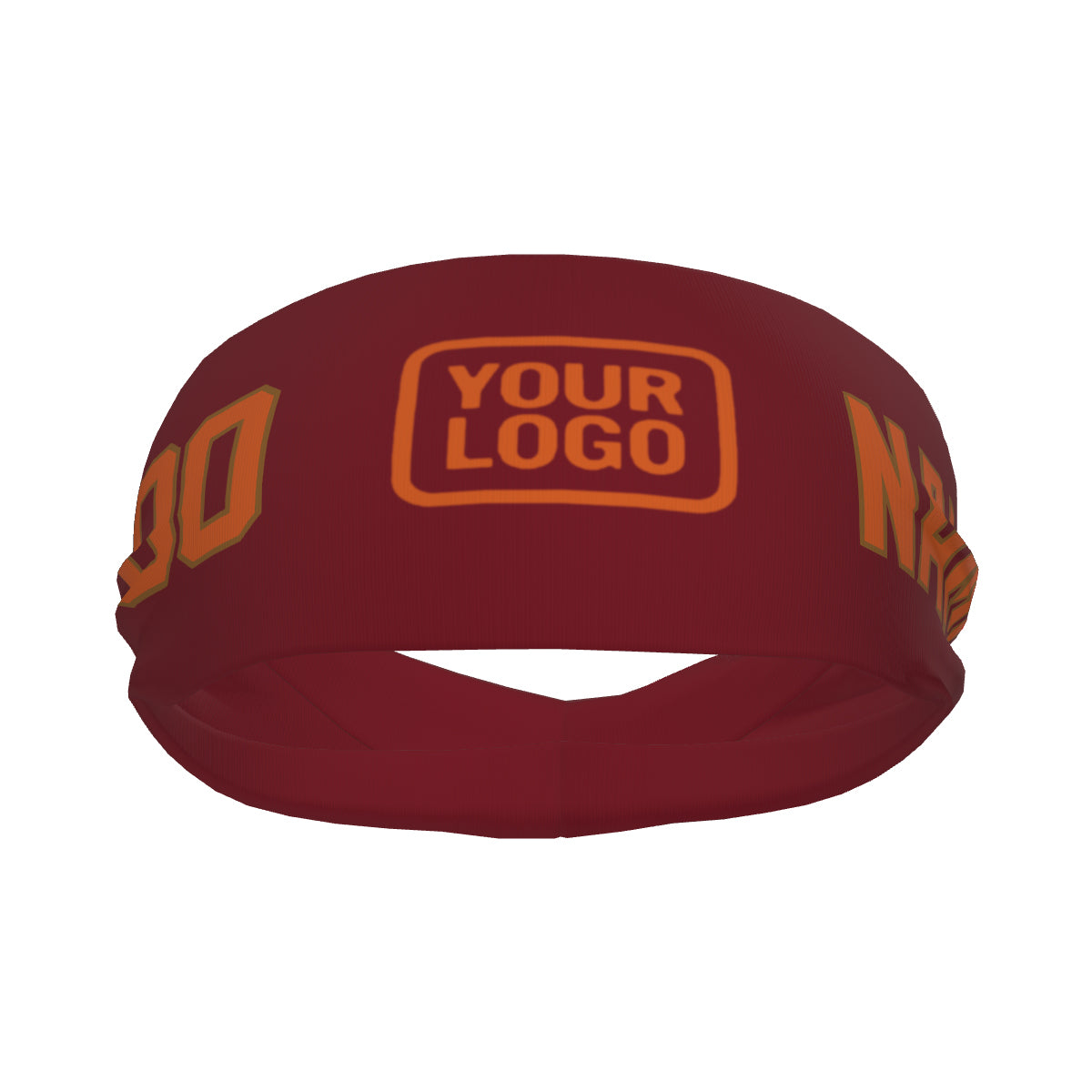 Custom Crimson Red Orange Sports headband