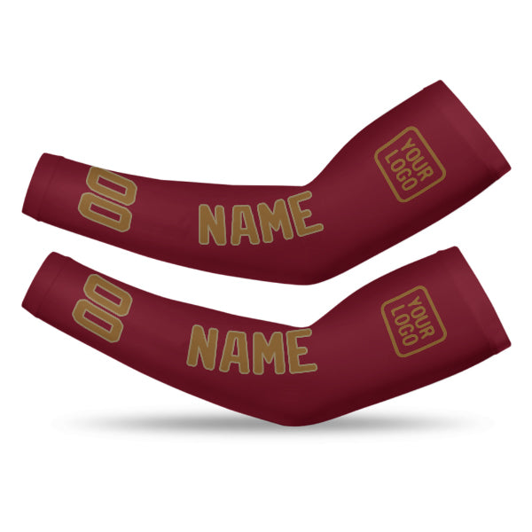 Custom Crimson Red Khaki Arm Sleeve