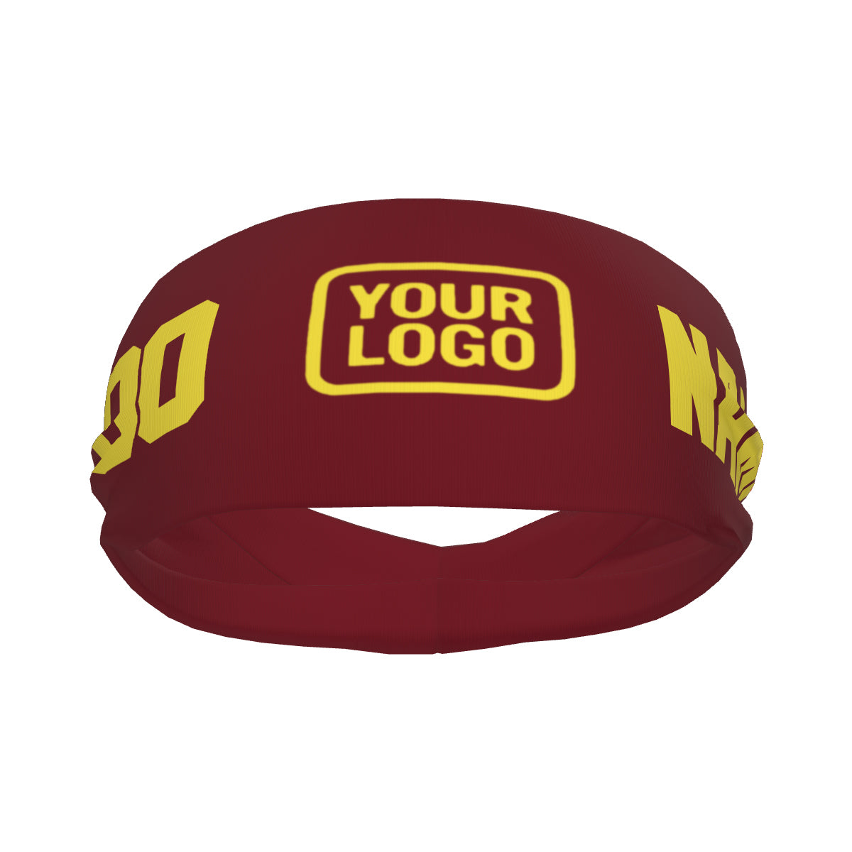 Custom Crimson Red Light Yellow Sports headband