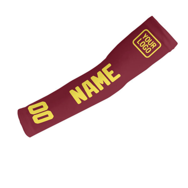 Custom Crimson Red Light Yellow Arm Sleeve