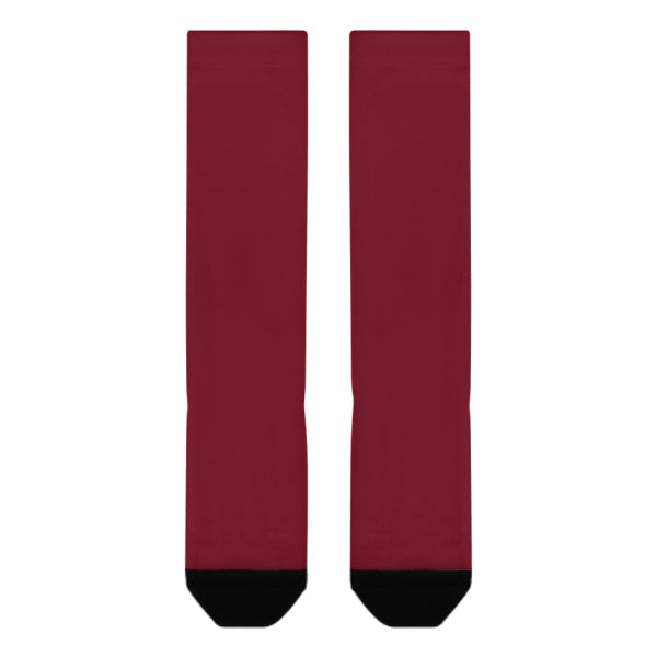 Custom Crimson Red Crimson Red Knee-High Sock