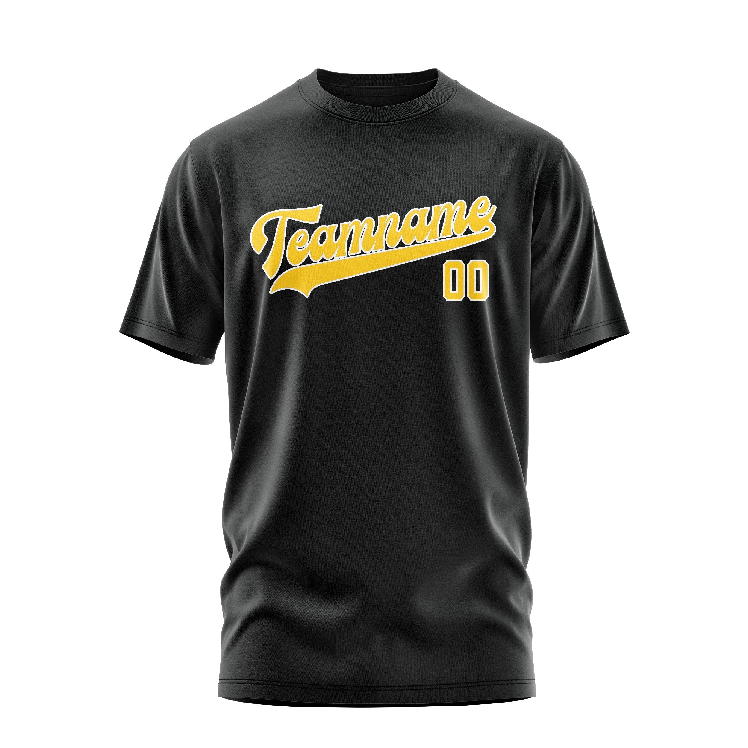 カスタムブラックゴールドTシャツ