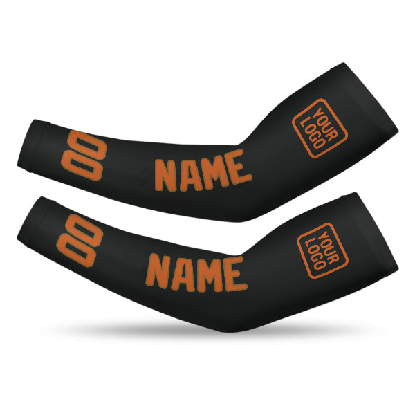 Custom Black Orange Arm Sleeve