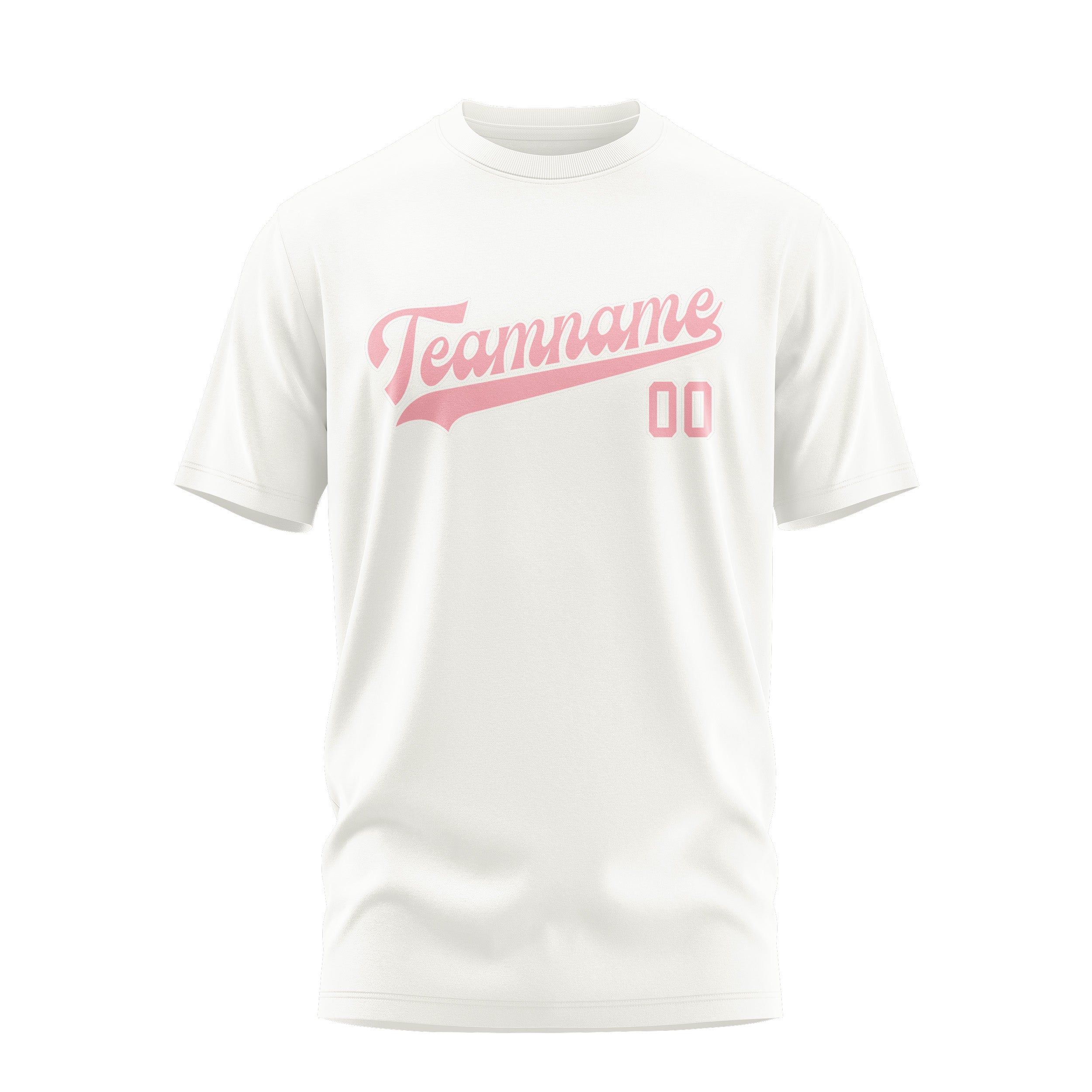 カスタムホワイトライトピンクTシャツ