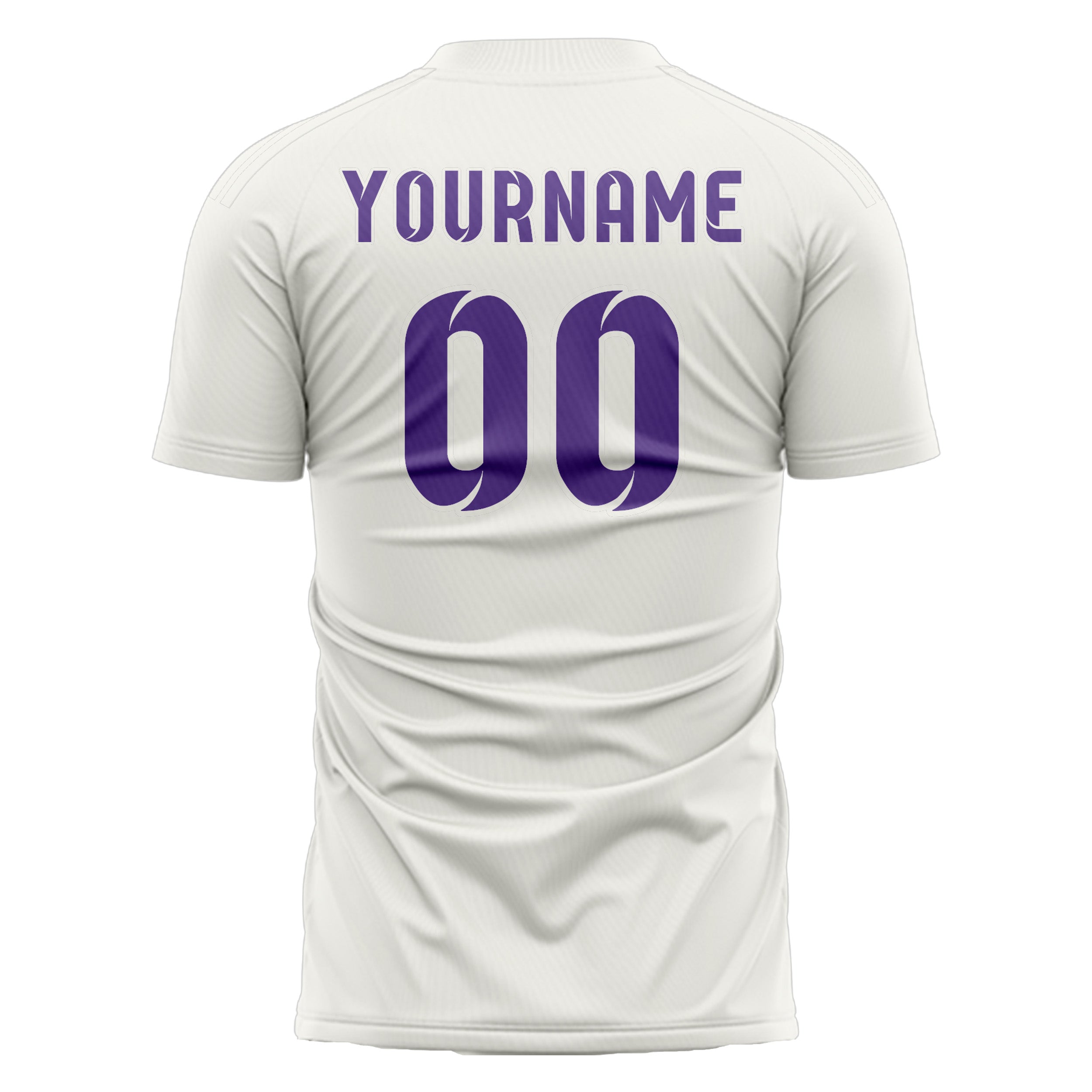 カスタムホワイトライトパープルサッカージャージ