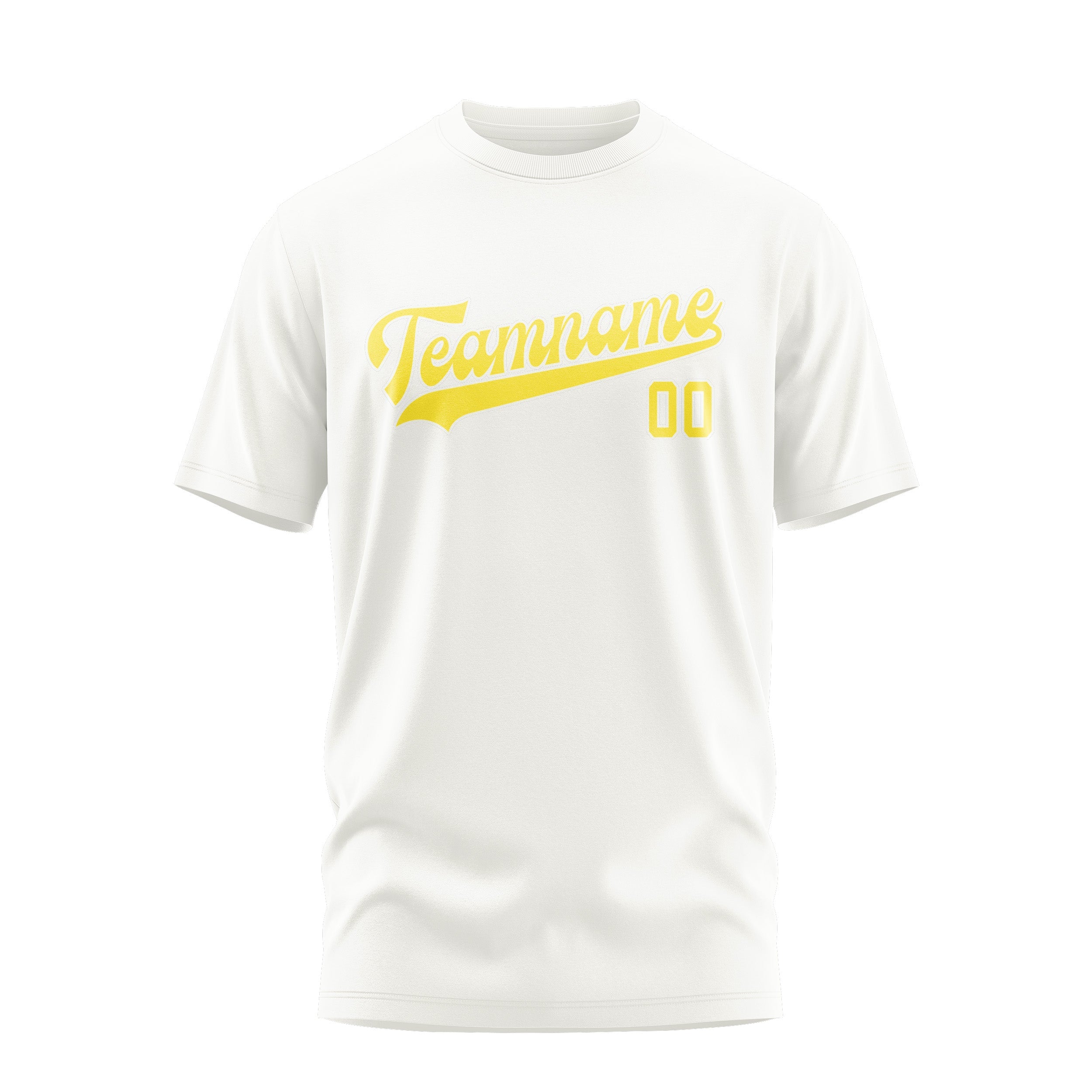 カスタムホワイトライトイエローTシャツ