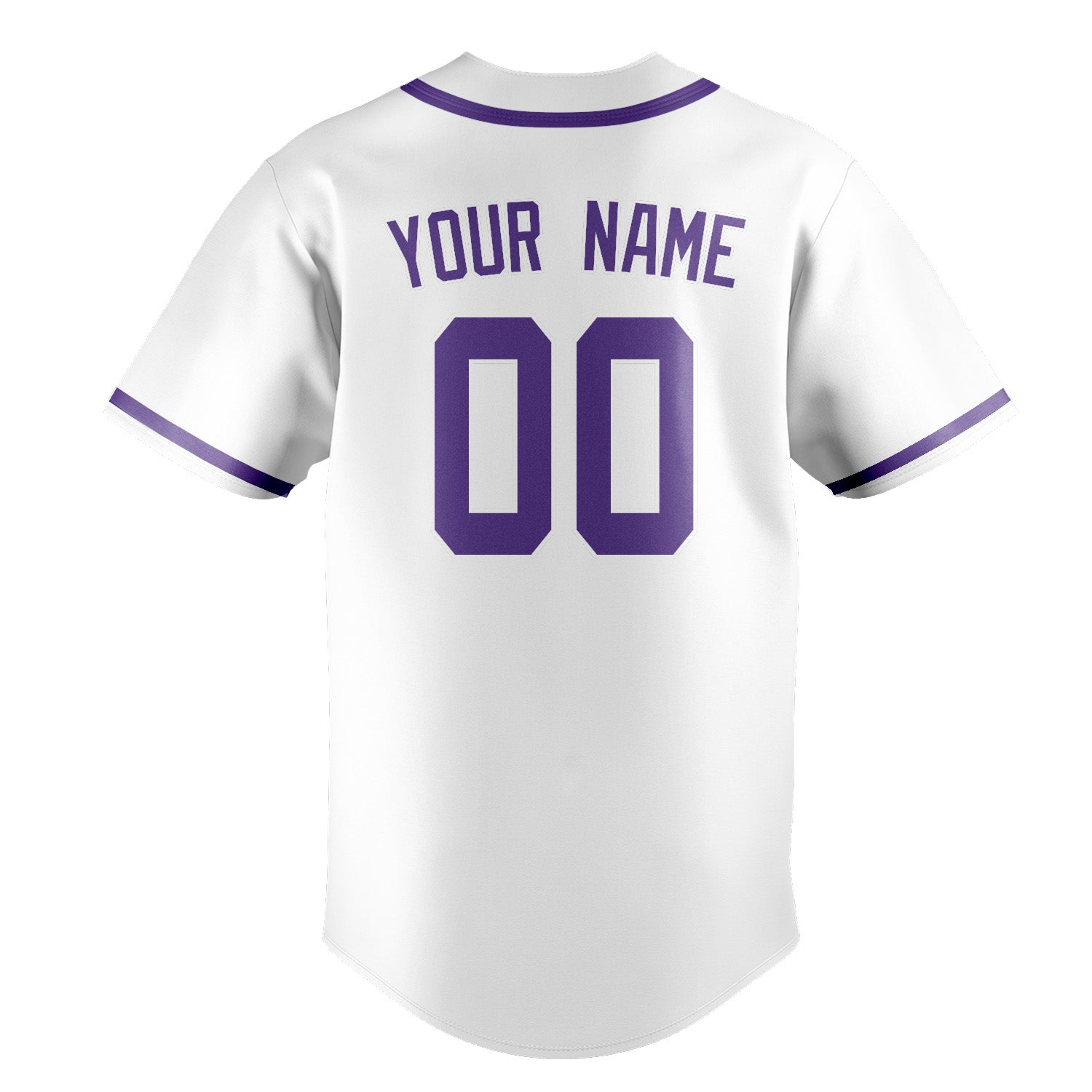 カスタムホワイトライトパープルベースボールジャージ