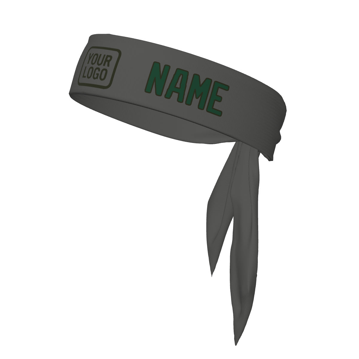 Custom Dark Grey Green Headband