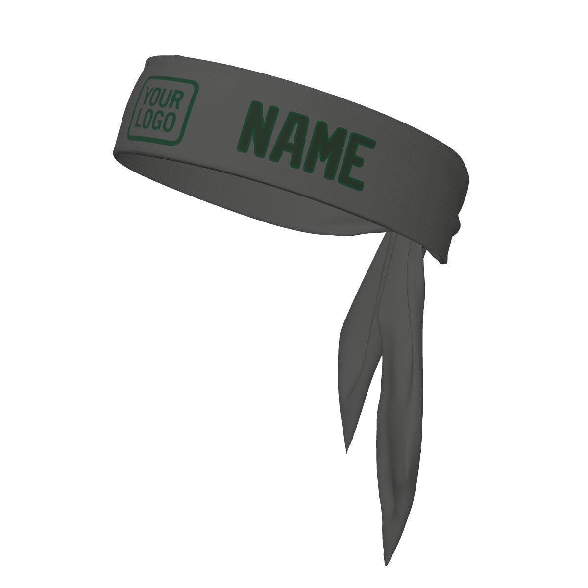 Custom Dark Grey Dark Green Headband
