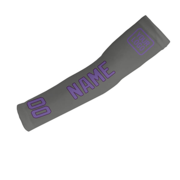 Custom Dark Grey Light Purple Arm Sleeve