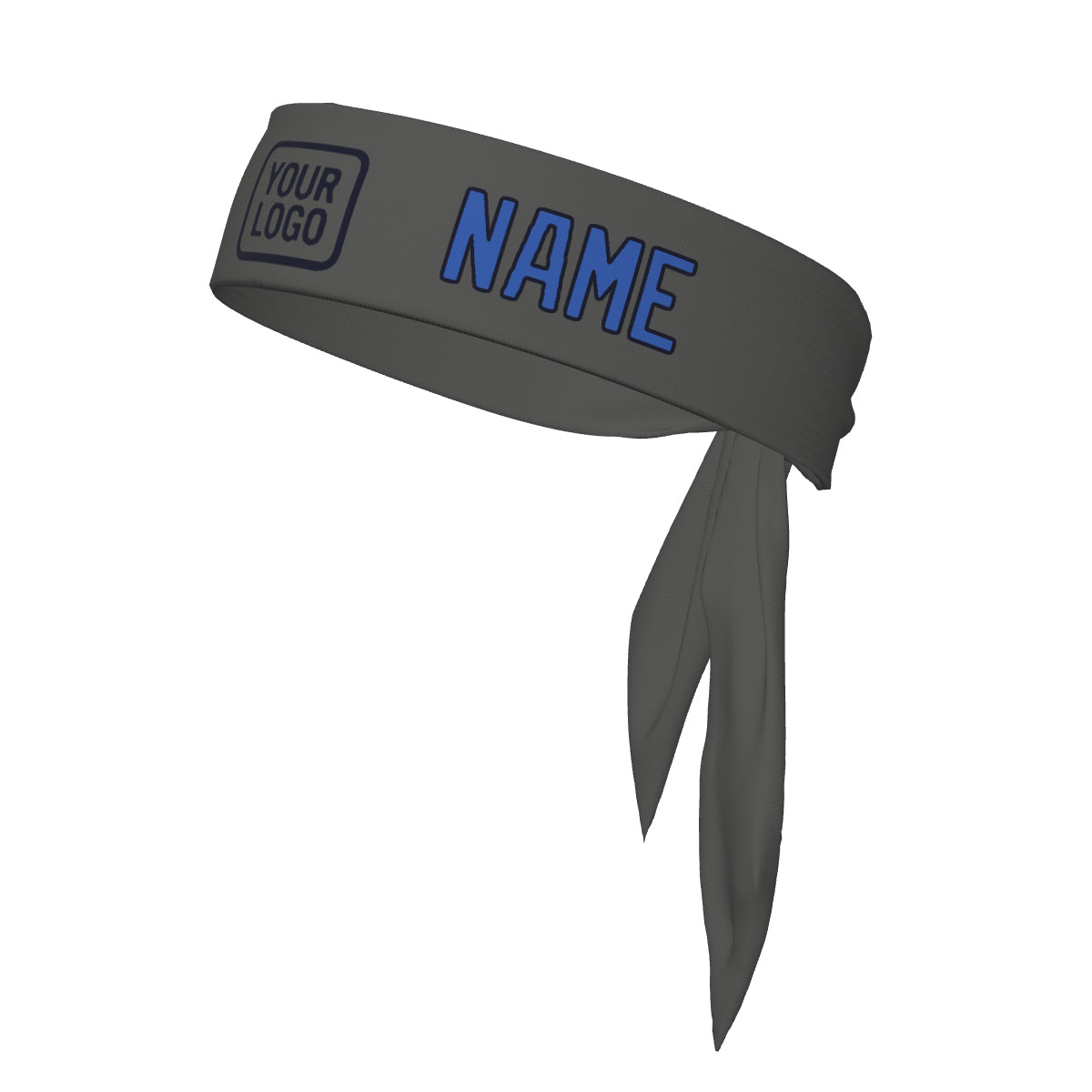 Custom Dark Grey Sky Blue Headband