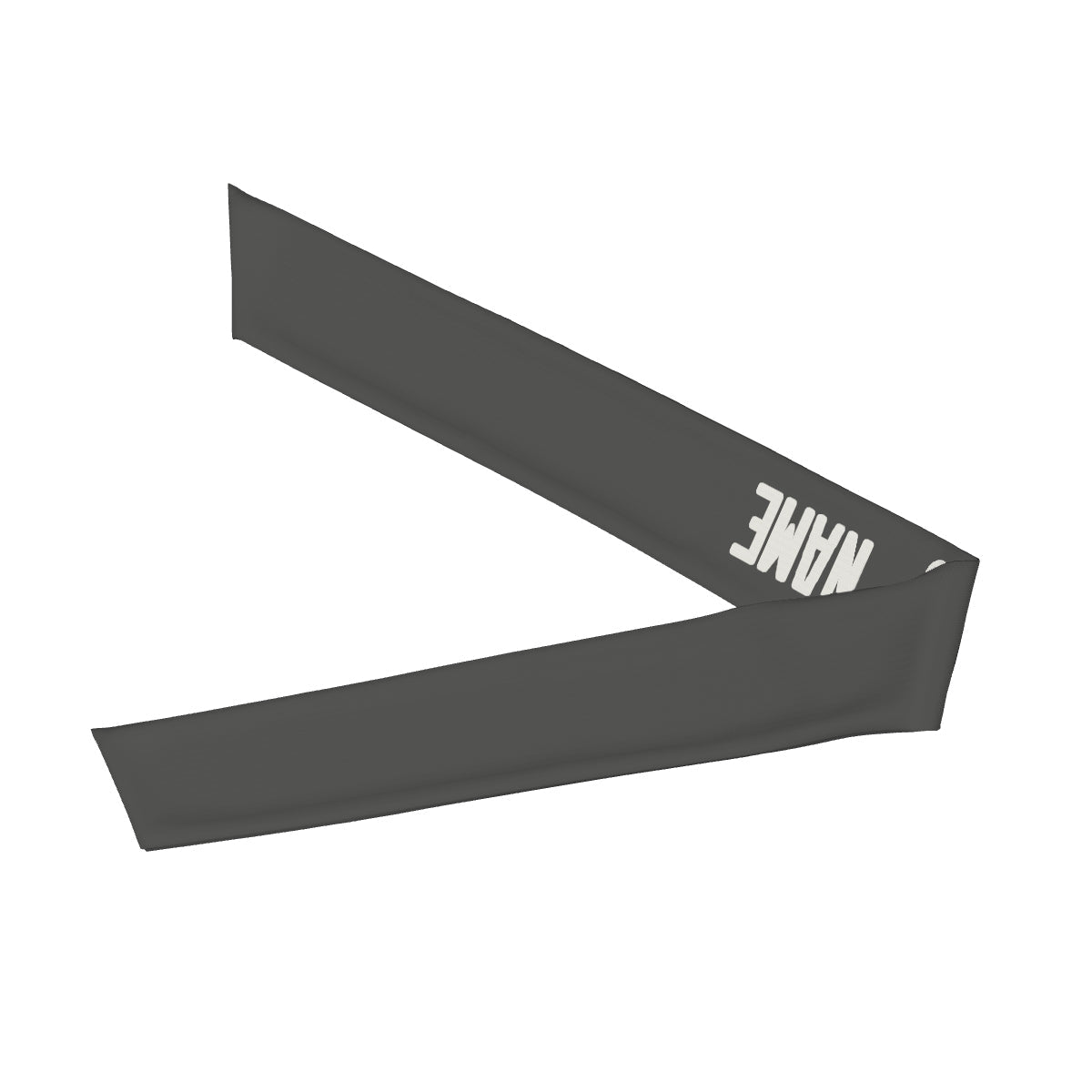 Custom Dark Grey White Headband
