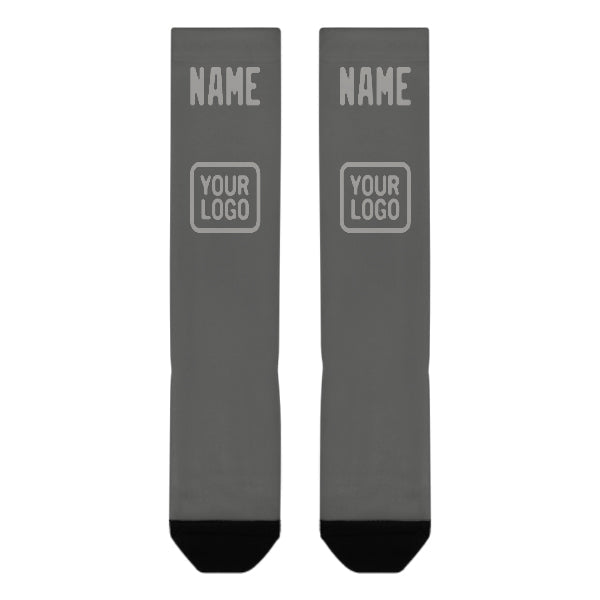 Custom Dark Grey Gray Knee-High Sock